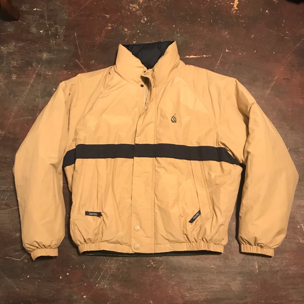 Nautica Competition Puffer Jacket Coat Reversible